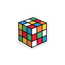A rubik cube, it is based on this one but the background in now transparent. The Rubix Cube Sticker Blank Tag Co Coloring Stickers Cool Stickers Bubble Stickers