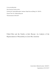 Doc Failed Men And The Family At Their Rescue An Analysis Of The Representation Of Masculinity In Little Miss Sunshine Carina Baltz Academia Edu