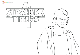 stranger things coloring pages free printable of all characters
