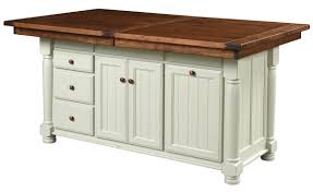 This kitchen island with table extension has been designed to include a breakfast area. Lavaca Extendable Kitchen Island Countryside Amish Furniture