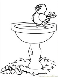 Free, printable coloring pages for adults that are not only fun but extremely relaxing. Coloring Pages Bird Bath Animals Birds Free Printable Coloring Library