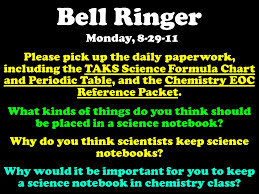 Monday August 29 2011 Taks Chemistry Formula Chart And