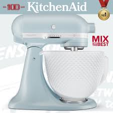 The iconic kitchenaid food mixer is said to have got its name in 1918 when prototype models were given to the wives of factory executives in ohio, who declared it the best kitchen aid they'd ever had. Kitchenaid Artisan Stand Mixer 5ksm180ps Misty Blue Cook