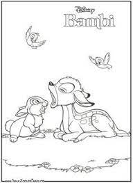 coloriages bambi pan et des oiseaux coloriage disney dessin a colorier de crayon crayola