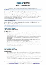 Property Manager Resume Samples Qwikresume
