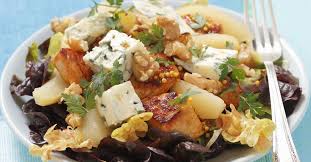 Eichblattsalat Mit Hahnchen Blauschimmelkase Und Rezept Blauschimmelkase Rezepte Lebensmittel Essen
