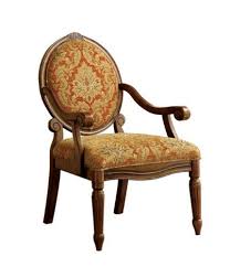 Furniture Of America Gwyneth Victorian Style Padded Fabric Arm Chair Antique Oak Finish Want Additiona Fabric Armchairs Linen Accent Chairs Victorian Chair