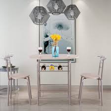 This Table And Chair Set Has Spacious Table Top And One Shelves Under The Table Top Which Has Enough Space To P Metal Dining Room Chair Set 3 Piece Dining Set