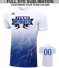 3 week standard turn around time with a 1 week rush order option has created the best custom uniform process on the market. 1081 Thunder Full Dye Sublimation Men S Custom Softball Jerseys Custom Softball Jerseys