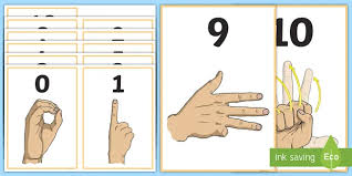 The front side of the card displays. Auslan Numbers Flashcards Australian Teaching Help