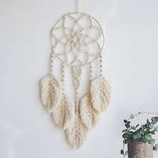 Mkono macrame wall hanging is made of 100% pure cotton cord, without artificial ingredients or chemicals. China Feather Macrame Bohemian Leaf Dream Catcher Wall Hanging Tapestry China Dream Catcher And Dream Catcher Wall Hanging Price