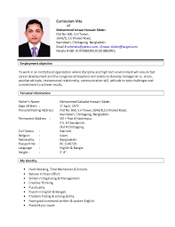 Cv database search for employers, recruiting companies to find employees. Cv Of Anwar Sikder
