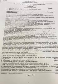 Prima probă a avutloc marţi, 18 iunie, la limba şi literatura română. Subiecte Evaluare NaÅ£ionalÄ 2019 Ce A Picat La Limba RomanÄ La Evaluare NaÈionalÄ