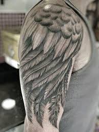 It can be done stretching the feathers unfurled along the top of the shoulder and upper arm, or more traditionally as a wing tucked onto the left. 55 Best Arm Tattoo Ideas For Men In 2021 The Trend Spotter