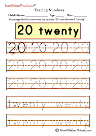 Prints a total of 20 pages. Tracing Numbers Worksheets Aussie Childcare Network