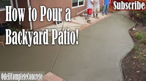 While patios can add a lot of household enjoyment, summer. How To Pour A Backyard Concrete Patio Fix Old Lose Brick Borders Youtube
