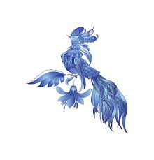 Phoenix print, phoenix bird art made from image of past painting printed on watercolor paper by karen tarlton impressionistic painter. Cute Deorative Phoenix Bird Digital Art By Olena Troshchak