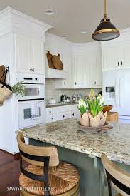 French Country Kitchen Makeover Cabinets Trimmed Out To Ceiling Crown Molding White Cabin Kitchen Cabinet Inspiration Country Kitchen French Country Kitchen
