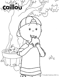 Caillou S Apple Picking Fun Coloring Sheet Coloring Pages Inspirational Coloring Pages Caillou