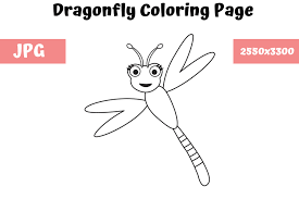 Some pages have enjoyable trivia questions too! Dragonfly Coloring Page For Kids Graphic By Mybeautifulfiles Creative Fabrica