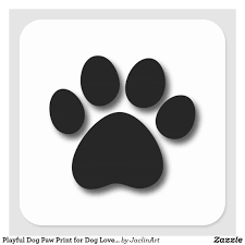 Black And White Paw Print Playful Dog Paw Print For Dog Lover Black White Square Sticker Zazzle Com Dog Paw Print Dog Paws Dog Paw Print Art