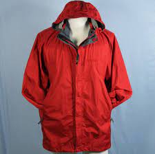 Marmot Precip Rain Jacket Red Mens M Breathable Pitzips Roll Up Hood Hiking Golf Regenjacke Jacken