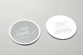 Review and approve the business card design's pdf proof. Business Cards Eva Black Design Circle Business Cards Business Card Graphic Shaped Business Cards