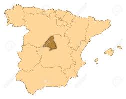 On madrid map 360°, you will find the transport & transportation maps of madrid in spain (metro map, train map, tram map, bus map), tourist maps of the city of madrid (monuments map. Map Of Spain Where Madrid Is Highlighted Stock Photo Picture And Royalty Free Image Image 14606043