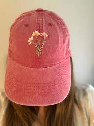 Pin By Katie Jenkins On Sewing Ideas Hand Embroidered Hat Embroidered Hats Hat Embroidery