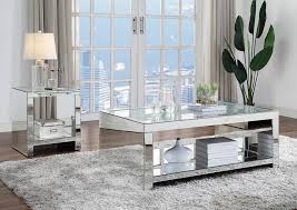 Acme Malish Mirrored Finish 3 Piece Coffee Table Set Coffee Table Coffee Table Setting 3 Piece Coffee Table Set