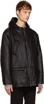 Gosha Rubchinskiy Black Faux Shearling Jacket Faux Shearling Jacket Jackets Gosha Rubchinskiy