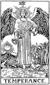 Black And White Tarot Deck Rider Waite Smith Deck Copyright Free Black And White Images Temperance Tarot Card Tarot Cards Art Temperance Tarot