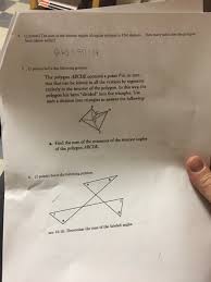 Opposite/vertical angles angles formed within parallel lines: The Sum Of The Interior Angles Of Regular Polygon Is Chegg Com