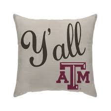 Add color and an artistic touch to any room with this fluffy and soft decorative pillow. Ncaa Texas A M Aggies Y All Decorative Throw Pillow Target