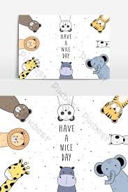 Aplikasi untuk mengubah wallpaper di. Cute Adorable Animal Set Cartoon Doodle Wallpaper Poster Cover Banner Vector Graphics Element Png Images Ai Free Download Pikbest