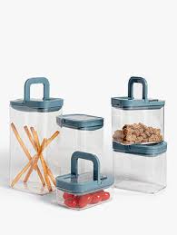 Use for storage while adding stylish decoration to the home. Anyday John Lewis Partners Flip Lock Airtight Rectangular Storage Container Set Set Of 5 Clear