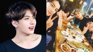 Yugyeom calls it his 97 bracelet. 97 Liners Bts Jungkook Astro S Eunwoo Seventeen S Mingyu And Got7 S Yugyeom Were Spotted Grabbing A Drink Together