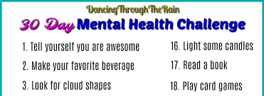 Mental health activities for college students are designed to alleviate the stress of attending university. 30 Day Mental Health Challenge With Free Printable List Of Activities