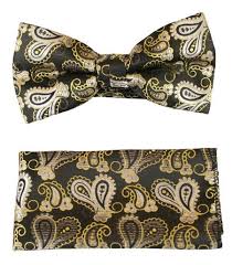 Black And Gold Bow Tie Amazon Chic Bow Tie Black Gold Paisley Black Gold Jewelry Black Paisley