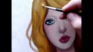 Kat Can Paint How To Paint Hair Strawberry Blond Start To Finish Free Painting Tutorial Hair Painting Painting Tutorial Colorful Paintings Acrylic