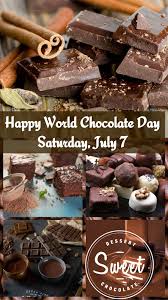 Celebrate World Chocolate Day July 7 Fun Chocolate Facts Chocolate Day Chocolate Fruit Birthday Cake