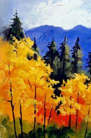 Leaf painting is an easy activity that kids of all ages will enjoy. 1000 Ideas About Easy Acrylic Paintings On Pinterest Painting Ideas For Beginners Acrylic Pa Landscape Paintings Simple Acrylic Paintings Beginner Painting
