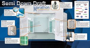 Semi Down Draft Industrial Paint Room Commercial Spray Booth
