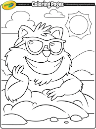 Show your kids a fun way to learn the abcs with alphabet printables they can color. Punxsutawney Phil Coloring Page Crayola Com