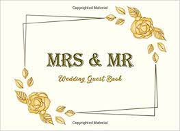 Such unique guest book can be a great wedding gift or beautiful keepsake from your special day. Mrs Mr Wedding Guest Book Elegant Gold Frame Floral Guest Book With Gift Log Recorder Keep Memories Sign In Guestbook Advice And Well Wishes Message Books Gifts