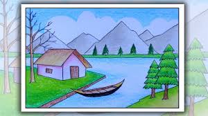 How To Draw Scenery Of Mountain Step By Step Village Scenery Drawing For Beginners Youtube Nikki frumkin mountain artist on instagram: