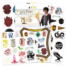 amazon com harry potter tattoos for kids party favors bundle 75 ct harry potter temporary tattoos for adults teens harry potter costume accessories beauty personal care