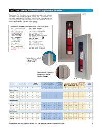 Install fire extinguisher cabinets at the height required so that the top of the fire extinguisher is not more than 54 inches above the floor. Fire Extinguisher And Cabinets Catalog