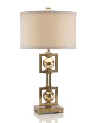 Limited Production Design Stock Contemporary Profile Console Lamp Brass Finishes Beige Shade 150 Watts A Bulb Luxury Lamps Hotel Lighting Design Lamp