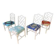 Faux Bamboo Chinoiserie Style Dining Chairs Set Of 4 Bamboo Dining Chairs Dining Chairs Faux Bamboo